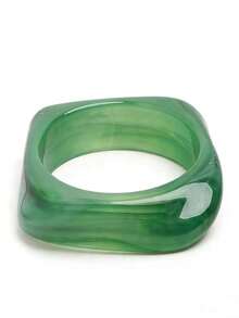 3 Exaggerated Irregular Acrylic Translucent Bracelets For Women, Versatile And Stylish - Multicolor - View 3