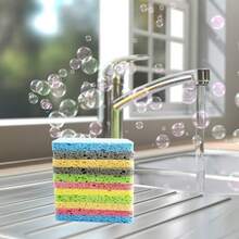 12 Pack  Natural Cellulose Sponges Non-Scratch Cleaning Sponges For Kitchen Dishwashing Scrub Sponges 2.5x4 Inches - 1 - 查看 6