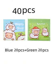 40pcs Lamb Pattern Baking Bags, Cartoon Self-Sealing Bags, Chocolate Date Sugar Bags, Holiday Party Food Packaging Accessories - Multicolor - View 8