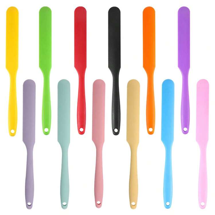 Dao vét bột silicon, dao vét chịu nhiệt dùng để trộn kem bánh, bơ đậu phộng, dao vét bột chống dính dùng cho máy trộn nhà bếp, loại dài. - Nhiều màu - Xem 4