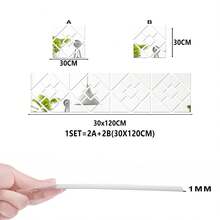OUTANA Self-Adhesive Non-Deformable Acrylic Mirror Wall Sticker, Fade-Resistant, Suitable For Corridor, Wardrobe, Office, Entrance, Living Room, Bedroom, Dressing Room, Matching Modern Luxury - JMZH30-16 - View 9