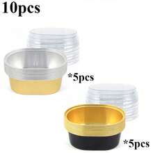 100/50/25/10/5pcs Oval/Semi-Circular Semi Ripe Cheese Molds With Lids, Suitable For Baking Pudding, Cakes, Snacks, Desserts, Caramel Pudding, Cupcakes, Pies, Caramel Pudding, Pancakes, Cupcakes, Etc. Mini Pudding Cups, Suitable For Parties, Weddings, Birthdays And Other Occasions. Half Circular Box Baking Packaging Box, Kitchen Baking Tools, Kitchen Supplies - Multicolor - View 37