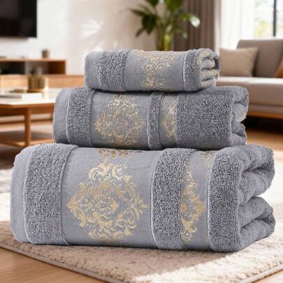 1/3 khăn tắm cotton, màu trắng, kiểu dáng tối giản, nhẹ, họa tiết hoa văn Jacquard, hình chữ nhật 70*140cm dành cho người lớn, dùng khi bơi lội, tắm rửa, quấn; Hoặc khăn tay 34*74cm, khăn quàng cổ 34*34cm, nhanh khô, thấm hút tốt, mềm mại, thích hợp cho phòng tắm, nhà bếp, du lịch, quà tặng ngày lễ, phòng tập thể dục, bãi biển, khách sạn, thẩm mỹ viện, ngoài trời.