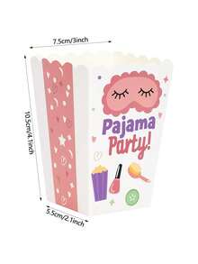 Caixas de pipoca para festa do pijama (10, 20 ou 50 unidades) - Ideal para guardar maquiagem, salgadinhos e doces em festas de aniversário, chá de panela, casamentos e outras ocasiões. Perfeitas para lembrancinhas e decorações. - Ver 3