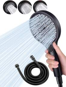 3 Modes Adjustable Large Panel Handheld Shower Head Pressurized Shower Head For Household Bathroom - Spiral Panel - View 4
