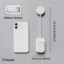 VOLACI 4LED Eye-Care Clip-On Book Light, Rechargeable 3-Color Dimmable Desk Lamp, Stepless Dimming Portable Reading Light, Bedside Reading Lamp (Battery Not Included) - White - View 6
