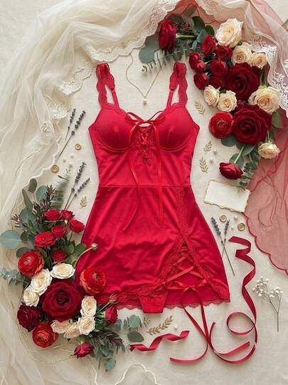 SOFUSEN 性感迷人的V领吊带修身连衣裙，独特迷人的紧身迷你裙，四季皆宜的派对居家连体裤，闺蜜装、旅行装、情人节必备