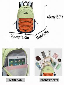 Set Ransel Fungsional City Explorer 4 Warna | Abu-abu, Merah Muda, Kuning, dan Hitam, Cocok untuk Berbagai Skenario Perjalanan, Estetika, Sistem Tali Elastis * Sekat Multi-Kompartemen, Satu Set Perlengkapan Mencakup Semua Skenario Perjalanan Kampus dan Luar Ruangan. Resleting Geser Dua Arah yang Halus, Desain Tali Anyaman Atas untuk Mengurangi Tekanan pada Tali Bahu - MultiWarna - View 3