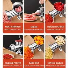 IAGREEA Portable Manual Meat Grinder - Hand Crank Food Chopper Suitable For Beef, Garlic, Pepper, Nuts And Wheatgrass Juicing (Requires Filtering Juice And Residue), Non-Electric, Suitable For Camping And Kitchen - Silver - View 7