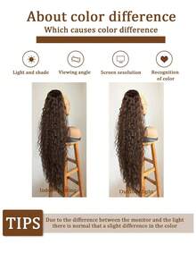 36 Inch Long Lightweight Fully Natural Curly Black Synthetic Hair Ponytail Extension, Multi-Layer Soft Drawstring Ponytail Hairpiece For Women - Rust Brown - View 9