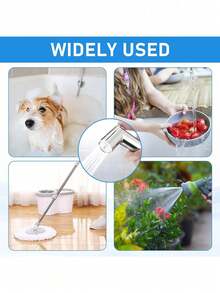 便携式马桶喷头，可调节流量手持喷雾器，浴室淋浴套装，马桶和宠物清洁，个人卫生 - 銀色 - 查看 7