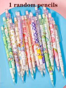 Set de 10 piezas/Set Lápices mecánicos con tema de dibujos animados (incluye 10 lápices mecánicos y 1 caja de minas de repuesto), mina de 0.5mm: diseño desmontable, no necesita afilar ni presionar, proporciona una experiencia de escritura limpia, sin manchar la mano - 10 portaminas - Ver 13
