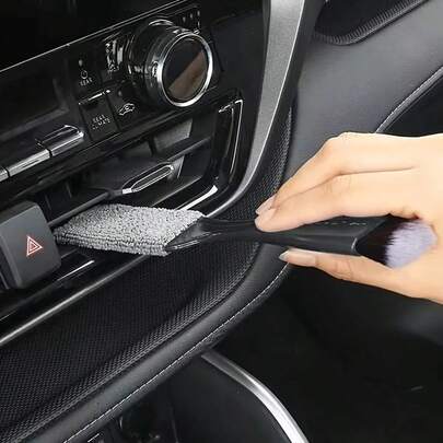 Soft Bristle Cleaning Brush For Car Interior Details - Suitable For Dashboard, Vents And Crevices - No Battery Required, Plastic Duster Brush For Vehicle Interior Cleaning, Stylish Handle Brush, Plastic Bristles, Auto Accessories, Christmas Small Gift