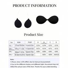 1pc New Strapless Round Cup Push-Up Invisible Self-Adhesive Bra, With Adjustable Shoulder Strap Suitable For Camisole And Backless Dress - Nhiều màu - Xem 8