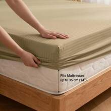 SERAPHINEX Alta Calidad Juego De Sábanas De Microfibra Lisa – Suave Y Agradable Al Contacto Con La Piel, Transpirable Y Duradero, Adecuado Para Individual 90*200 Cm / Matrimonial 135*200 Cm / Queen 150*200 Cm / King 180*200 Cm, Conjunto Incluye Funda De Cama, Sábana Y 1/2 Fundas De Almohada, Combinación Perfecta Para Dormitorio. - beige - Ver 8