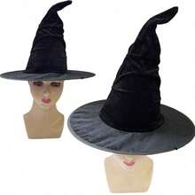 3件套成人巫师服装配饰，万圣节派对角色扮演套装，包括巫师帽和绿色爪手套 - 彩色 - 查看 5