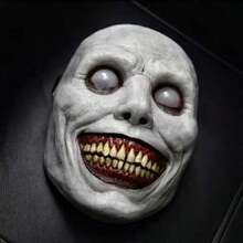 1pc Halloween Horror Mask With Smiling Face & Exorcism Design, Suitable For Escape Game And Halloween Cosplay - Multicolor - View 2