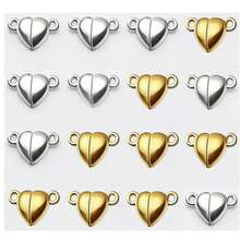 10/20/30pcs Heart-Shaped Magnetic Clasps For DIY Jewelry Making, Necklace, Bracelet, Craft Decoration - Love - View 13