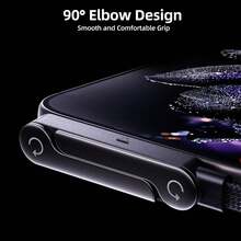 240W Type-C 转 Type-C 快充折叠手机支架，360° 旋转，1 米 USB-C 数据充电线，赠品 - 灰色 - 查看 8