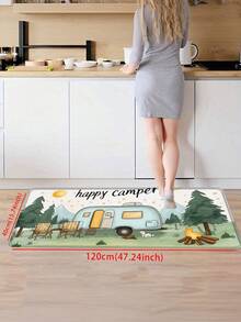 1pc Camper Camping Car Pattern Kitchen Rug, Kitchen Mat, Absorbent & Oil-Resistant Material Comfortable Standing & Walking Kitchen Foot Mat, Kitchen Floor Mat Striped Rug Bathroom Floor Mat, Home Office Area Mat, Laundry Room Sink Mat, Home Decor Kitchen Supplies Kitchen Decoration Kitchen Set Foam Mat - Multicolor - View 8