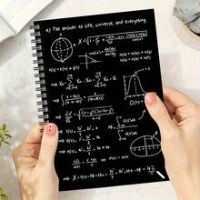 Ein Notizbuch inspiriert von "Per Anhalter durch die Galaxis", mit schwarzem Cover und hochwertigem Papier, perfekt für Mathe, Naturwissenschaften, Lernen oder als Geschenk für Science-Fiction-Fans. Kompatibel für die Verwendung mit Laptops und Desktopcomputern, Stift nicht enthalten. - D - Übersicht 4