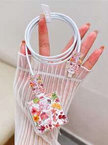 4件套夏季假期透明手机充电器保护套，数据线整理器套装 - 20W/18W充电器适配器，适配器头保护套，兼容 11/12/13/14/15/16/13 Pro Max/16 Pro Max/17 Pro Max - 無色 - 查看 1