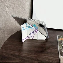 1pc Gradient World Map & Airplane Route Print Tablet Protective Case With Pencil Slot, Compatible With IPad 10.9/10.2/Air 5th Gen/Pro11/10th/9.7/Air 2/(7th Gen)/(8th Gen)/Air 4/5/Pro 11/10th Generation 10.9 Inch 2022 Model, Smart Sleep/Wake Function, Fashionable Tablet Accessory, Suitable For Mi 5/5PR/6/6PRO/7/7PRO/Galaxy Tab S10+/S9/A9 - Multicolor - View 2