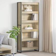 Libreria 2 pezzi Sonoma 80 x 30 x 155 cm Legno composito - Castano - Visualizzare 1