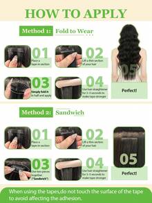 Invisible Injected Tape-In Hair Extensions Remy Human Hair Natural Straight Light Beige Skin Weft Seamless Invisible Tape Ins For Fine Thin Hair Reusable Tangle Free 12-20 Inch 20pcs/Pack Natural Looking Long Hair Extensions For Women Daily Party Wedding Prom Formal Events - Multicolor - View 11