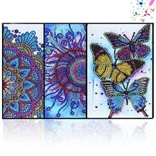 Bộ tranh đính đá, họa tiết bướm và mandala, sổ phác thảo bằng da PU, tranh khảm pha lê, đồ thủ công mỹ nghệ bằng da, thích hợp cho học tập, văn phòng, vẽ tranh nghệ thuật. - Nhiều màu - Xem 3
