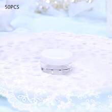 Mini Clear Cosmetic Empty Sample Jars 50/20/10/5/1 Pc,5g Plastic Container Jars, Multi-Color For Face Cream And Lotion, Lipstick, Eyeshadow, Nail Powder, Jewelry, Exquisite And Compact, Easy To Carry, Reusable, Travel Accessories - Pink - View 17