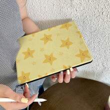 Ốp bảo vệ phẳng màu vàng hình ngôi sao tối giản tương thích với Apple thế hệ thứ 11, ốp bảo vệ máy tính bảng đơn giản thế hệ thứ 12 có khe cắm bút cảm ứng, Air 8 2026 Model mới Pro 11 Thời trang Mini 7 Dễ thương Thế hệ thứ 10 Air 7/6 Ốp bảo vệ máy tính bảng 11 inch dành cho cả nam và nữ - Màu vàng - Xem 4