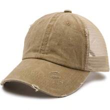 Women's Ponytail Cap, High Ponytail Baseball Cap, Messy Bun Cap, Camouflage Trucker Cap, Bad Hair Day, Adjustable Dad Cap - Nhiều màu - Xem 3