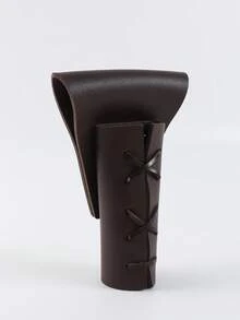 1 Bao đựng quạt giả da thời Trung cổ - Giá đỡ quạt có thể điều chỉnh với thiết kế buộc chéo, Túi đựng quạt phong cách Gothic phù thủy dành cho LARP, Cosplay & Lễ hội thời Phục Hưng - A - Xem 8