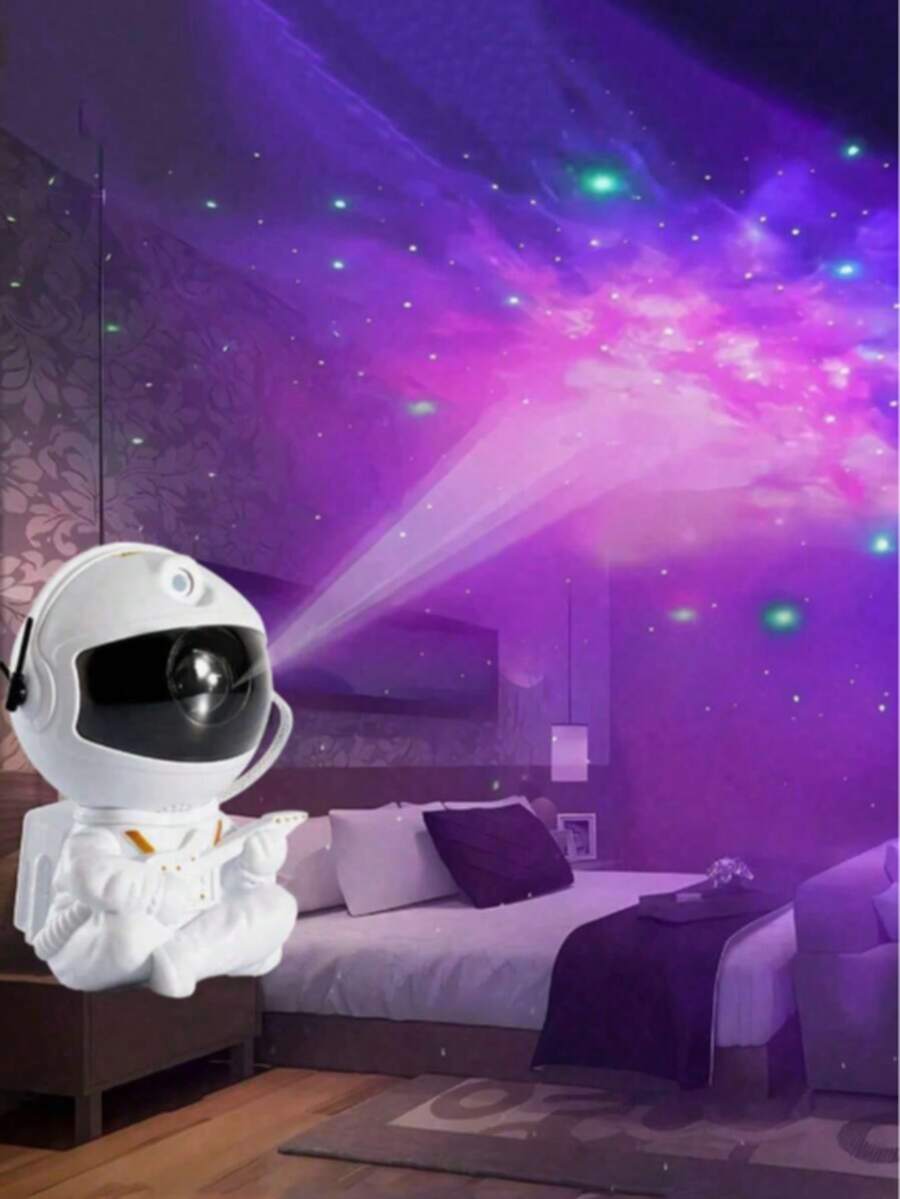 Astronaut Hugging Moon For Galaxy Night Light With 8 Modes, Remote Control & 360° Rotation - USB Powered LED Star Projector For Bedroom Decor, Game Room, Home Theater Ceiling - Perfect For Christmas & Halloween - Guitar - View 1
