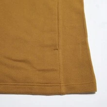 Adidas 男士復古短袖開襟衫 夏季舒適運動休閒短袖襯衫 IS1608 - 土黃色 - 查看 5