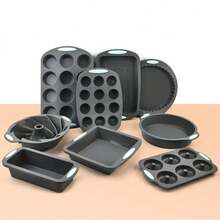 Silicone Cake Mold Set, Heat-Resistant Baking Tray Mold, Donut, Toast, Sponge Cake Mold, Deep Gray Baking Pan Set - Grey - View 6