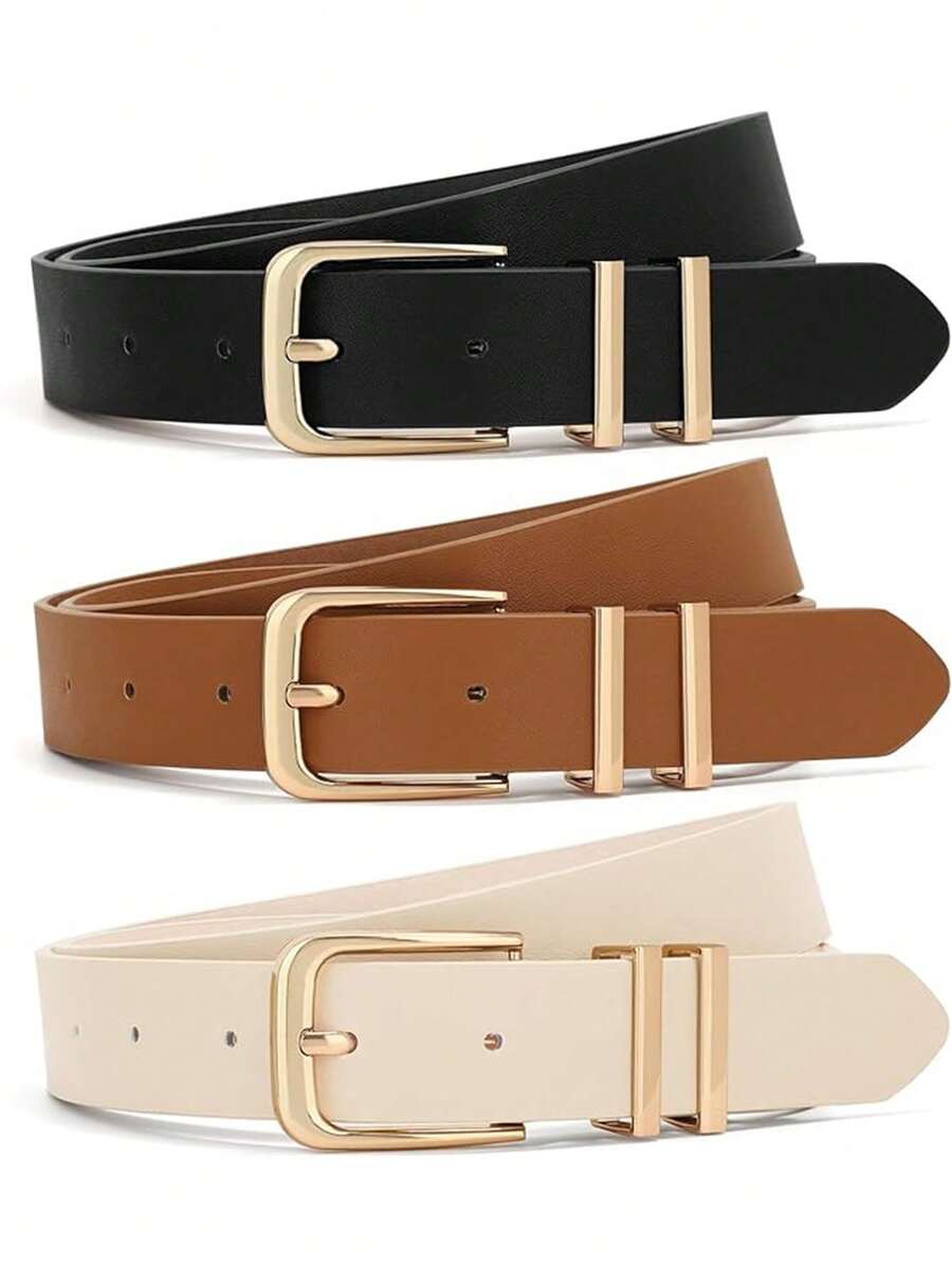 Bộ 3 món gồm váy ngắn và thắt lưng cho nữ - Thắt lưng da PU cho nữ - Nhiều màu - Xem 1