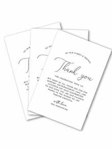 50张精美婚礼桌卡和感谢卡 - 婚礼感谢卡、餐巾夹 - 双面防水覆膜设计，叶子和花卉图案 - 婚礼宴会餐桌装饰的理想之选 - 多色 - 查看 8