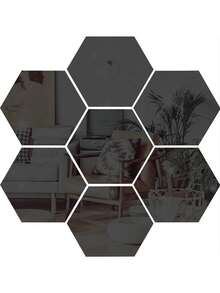 Set 12 Buah Cermin Akrilik Heksagon Gaya Minimalis Modern untuk Dekorasi Rumah DIY - MultiWarna - View 7