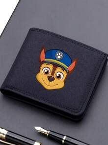 1pc Paw Patrol Cartoon Printed Short Canvas Wallet Zipper Wallet Denim New Ultra-Thin Design Birthday Gifts - Multicolor - View 7