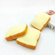 Stress Relief Toy - Realistic Bread Model Slow Rebound Soft Toy, Prank Toy (Toast Style) - Multicolor - View 5