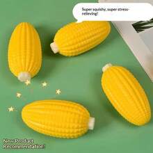 1个逼真玉米造型TPR软捏玩具，常用于缓解压力、发泄情绪或恶作剧，适合上班族、宠物互动等。- 慢回弹，桌面装饰，适合摆放在办公桌上 - 恶作剧礼物 - 彩色 - 查看 5