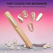 1个/2个四合一强力猫眼凝胶美甲磁铁，多功能UV凝胶指甲油花朵美甲工具磁性棒，适用于家庭美甲沙龙DIY，美甲用品，美甲工具，美甲工具，返校季，指甲护理，美甲工具，美甲贴纸工具，美甲修脚工具 - 彩色 - 查看 3