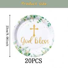 Bộ đồ dùng ăn uống dùng một lần họa tiết hình chữ thập, đĩa tiệc 7/9 inch, đĩa giấy, cốc, khăn ăn dùng một lần, thích hợp cho các dịp lễ, đám cưới, lễ đính hôn, sinh nhật, tiệc tùng, sự kiện kỷ niệm. - Nhiều màu - Xem 10