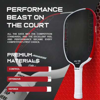 Graf Pro Edition EVA Foam Edge High Resilience Pickleball Paddle 16MM PP Honeycomb Gen4 TFP Core Features High Performance Pickleball Paddle