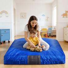 Crash Pad, 5 X 5 Ft Crash Pad For Kids Sensory With Foam Blocks And Washable Cover, Large Soft Foam Landing Zone Giant Pillow Mat, Sensory Room Equipment For Children Jumping, Relaxing & Play - Blue 5*5ft Oxford Cloth - View 9