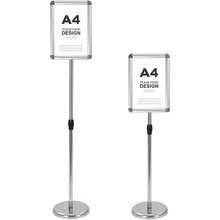 A4 Poster Stand, Adjustable Height & Angle Metal Display Holder, Portable Floor/Tabletop Sign Stand For Events, Offices, Exhibitions With Non-Slip Base - A4 - View 7
