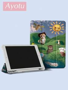 Ayotu Monkey Case Compatible With Samsung Galaxy Tab/IPad,IPad 9th/8th/7th Generation 10.2 Inch ,New IPad 10th Generation Cover,With Auto Wake/Sleep,Four Corners Anti-Fall - Xem 3