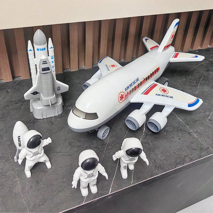 大型火箭发射器套装，含宇航员模型 - 太空飞船模型套件，儿童生日、万圣节和圣诞节男孩礼物